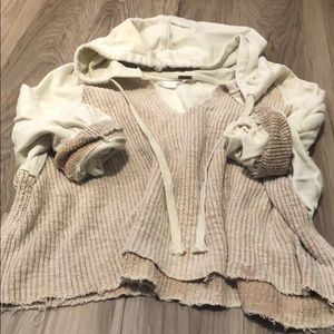 Free People Cropped Beach Hoodie